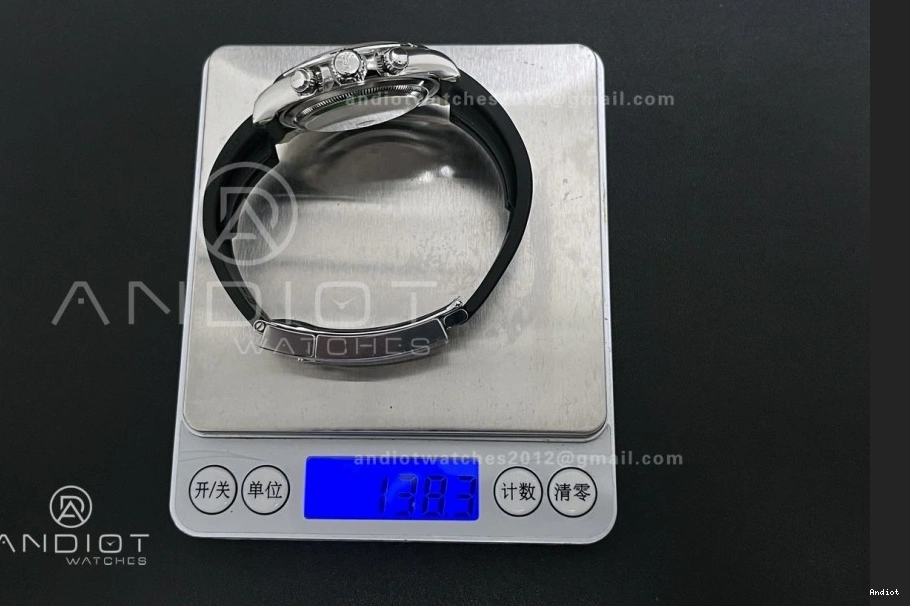 V2 Black VSF on Daytona Oysterflex 1:1 Dial Best VS4131 Gray Strap (Weighted) 126519 Edition 0419